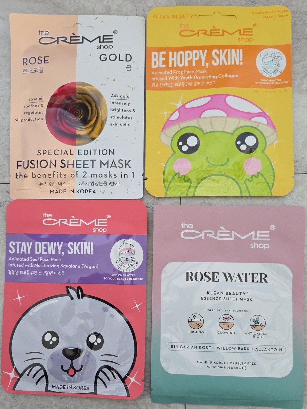 The Creme Shop Variety Face Masks Set Of 4